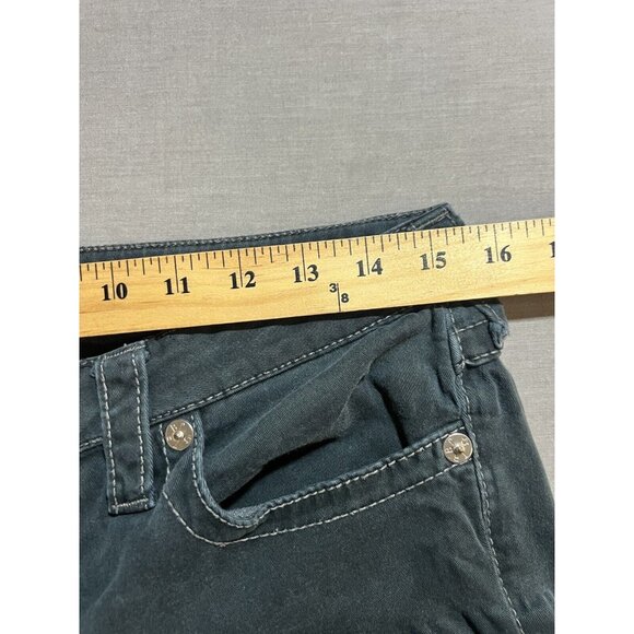 True Religion Leggings Jeans Womens 31x29‎ Blue Flap Pockets Zip Ladies. - Picture 8 of 12